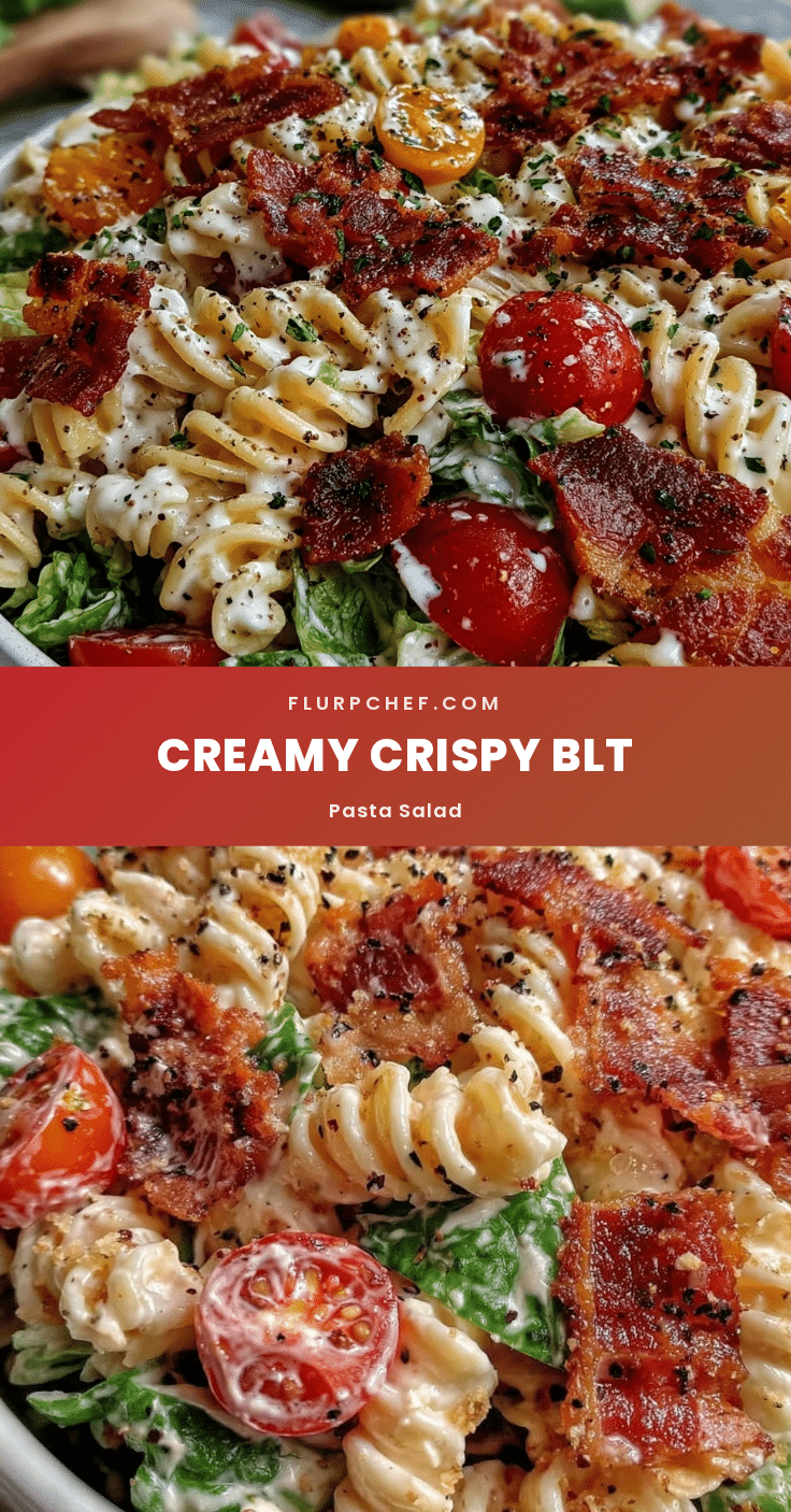 crispy creamy BLT pasta salad recipe recipe