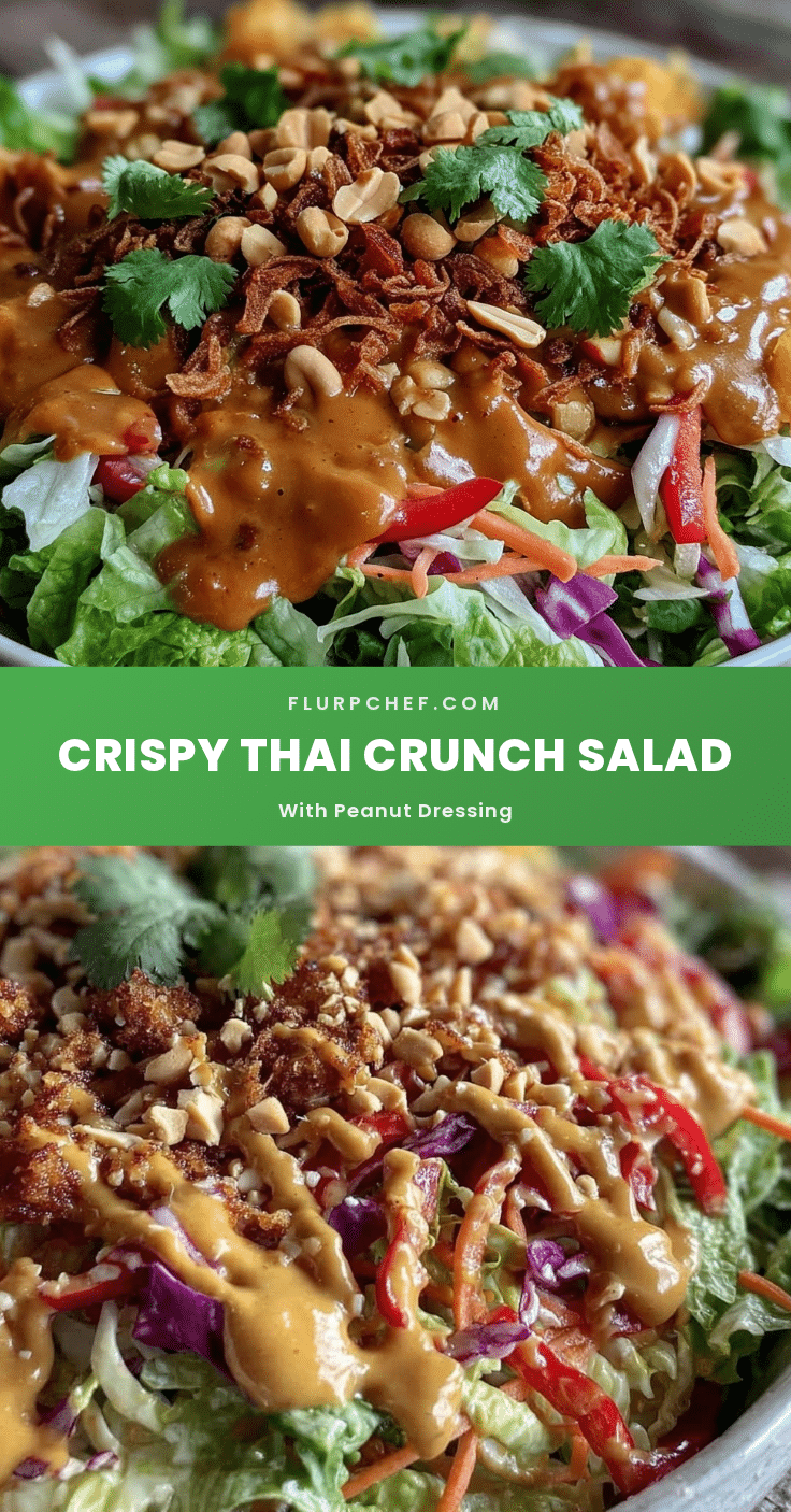 Crispy Thai Crunch Salad with Peanut Dressing recipe