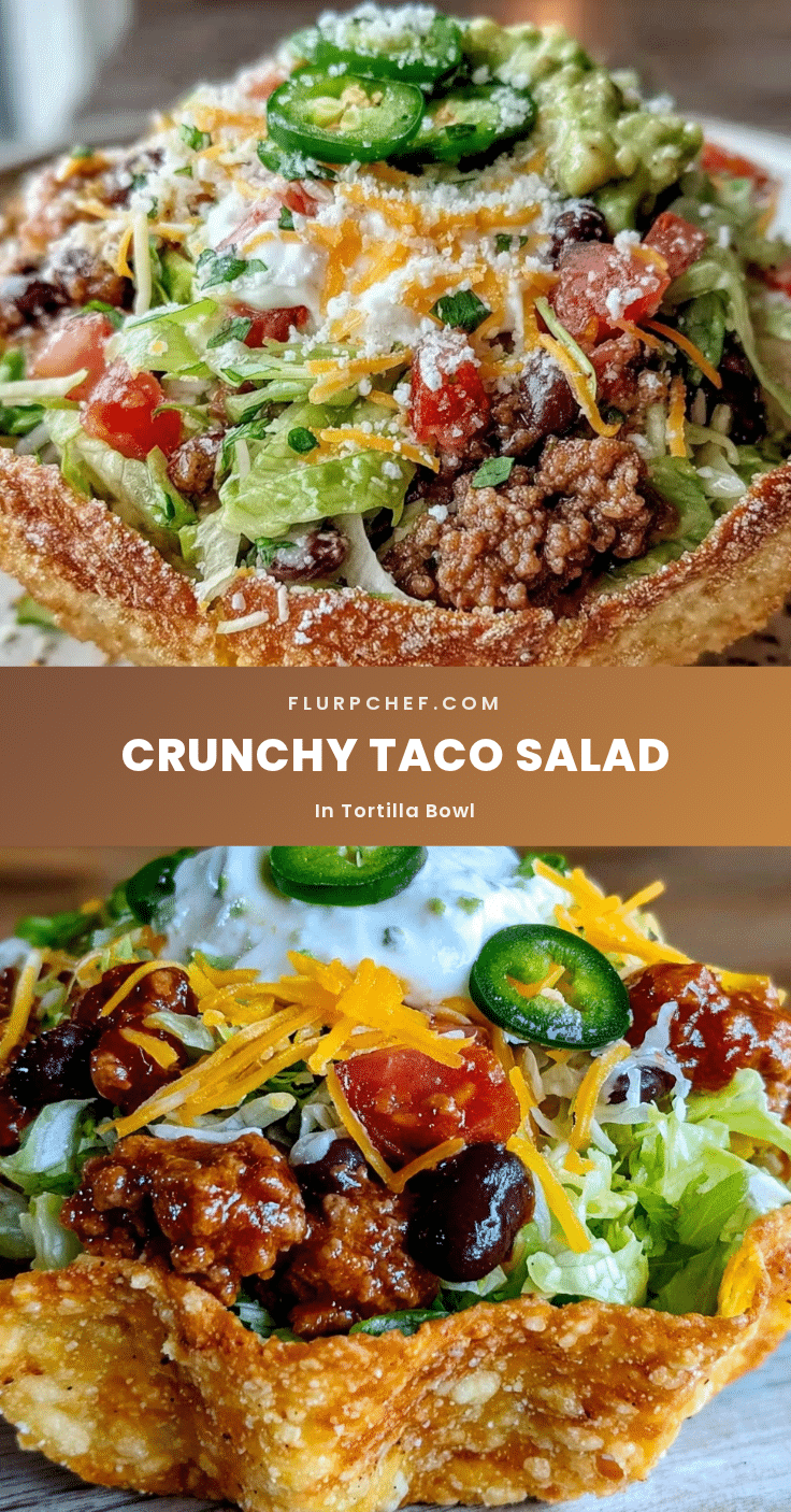 crunchy taco salad in tortilla bowl recipe