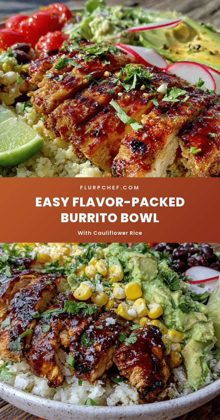 easy flavor-packed burrito bowl with cauliflower rice recipe