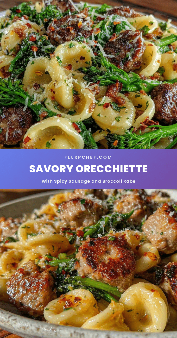 savory orecchiette with spicy sausage and broccoli rabe recipe