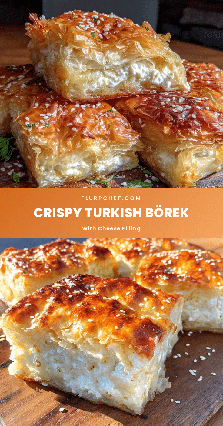 crispy Turkish börek with cheese filling recipe