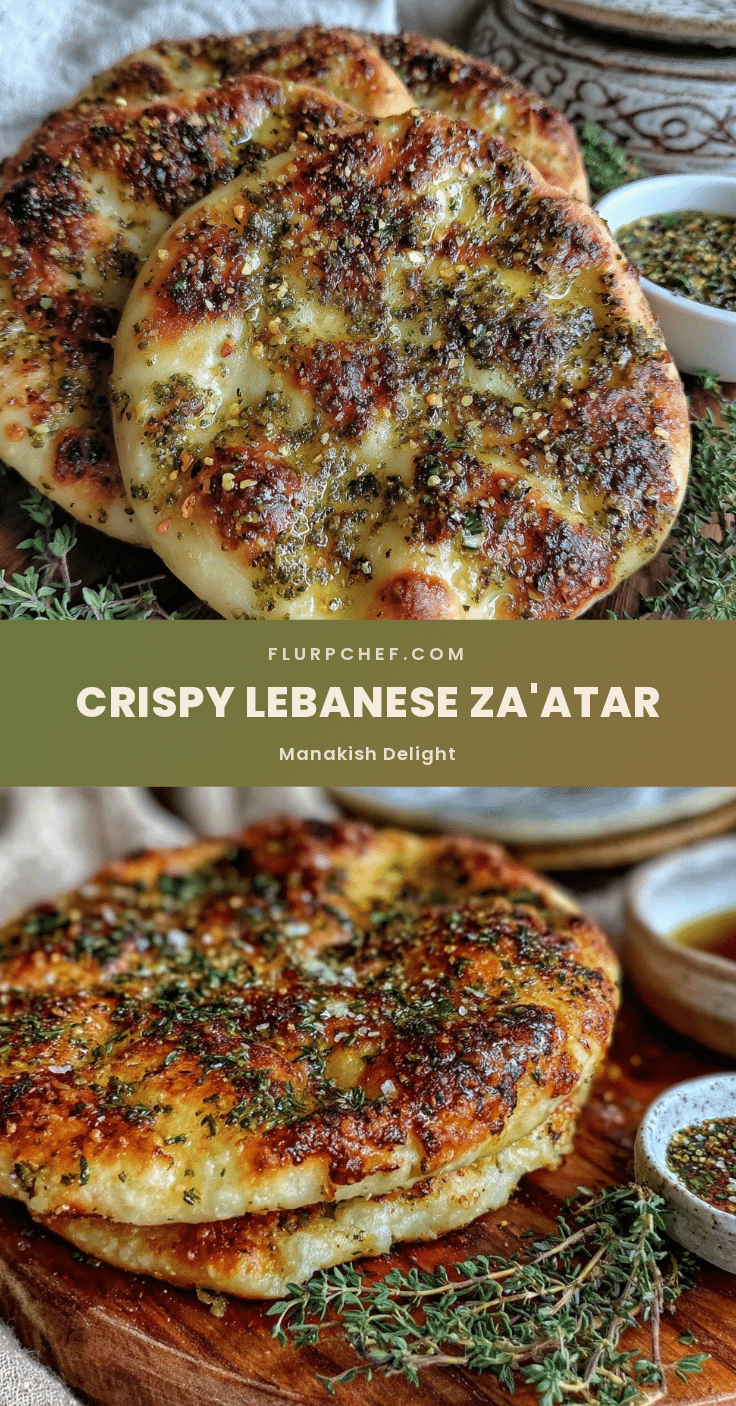 Lebanese Manakish Zaatar Flatbread recipe