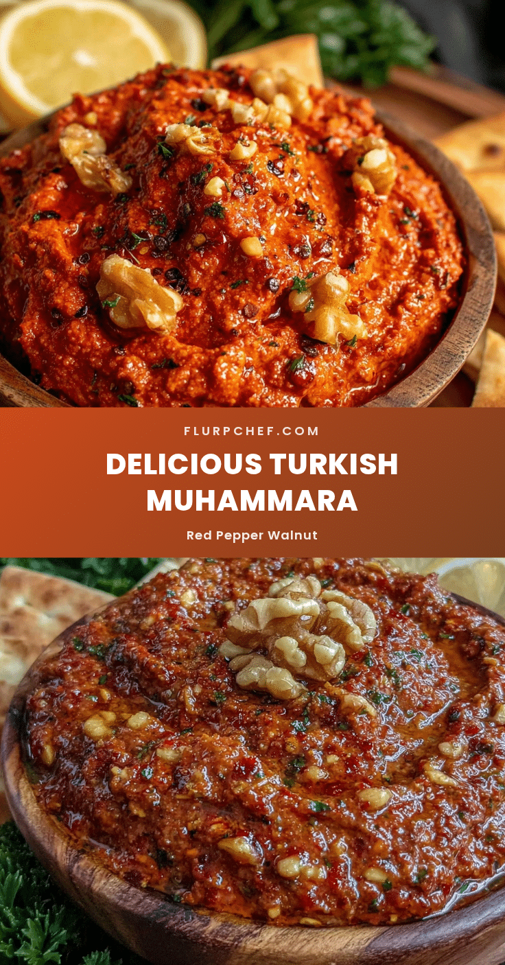 Turkish Muhammara red pepper walnut dip recipe
