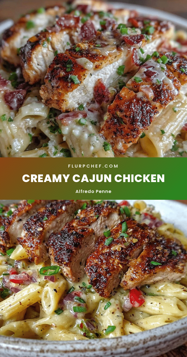 Cajun chicken Alfredo penne recipe