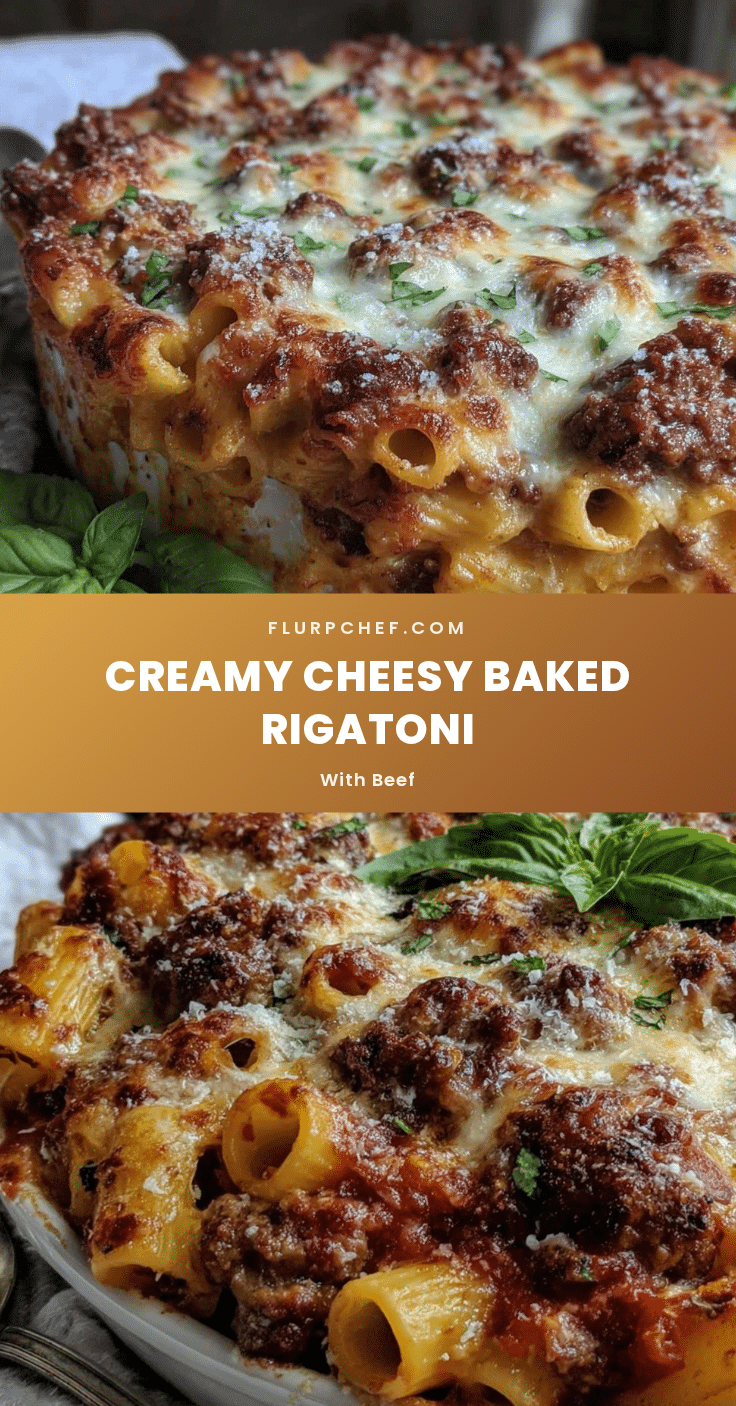 cheesy baked rigatoni recipe