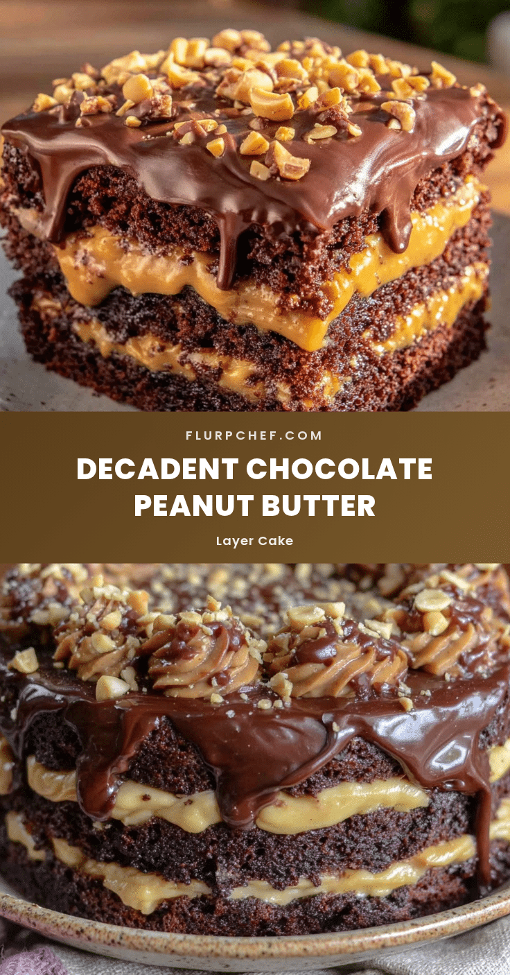 chocolate peanut butter layer cake recipe