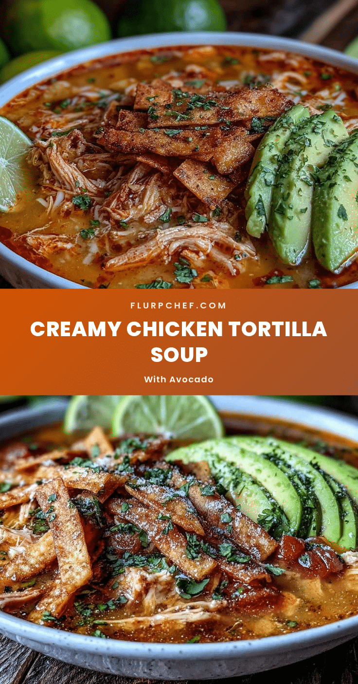creamy chicken tortilla soup recipe