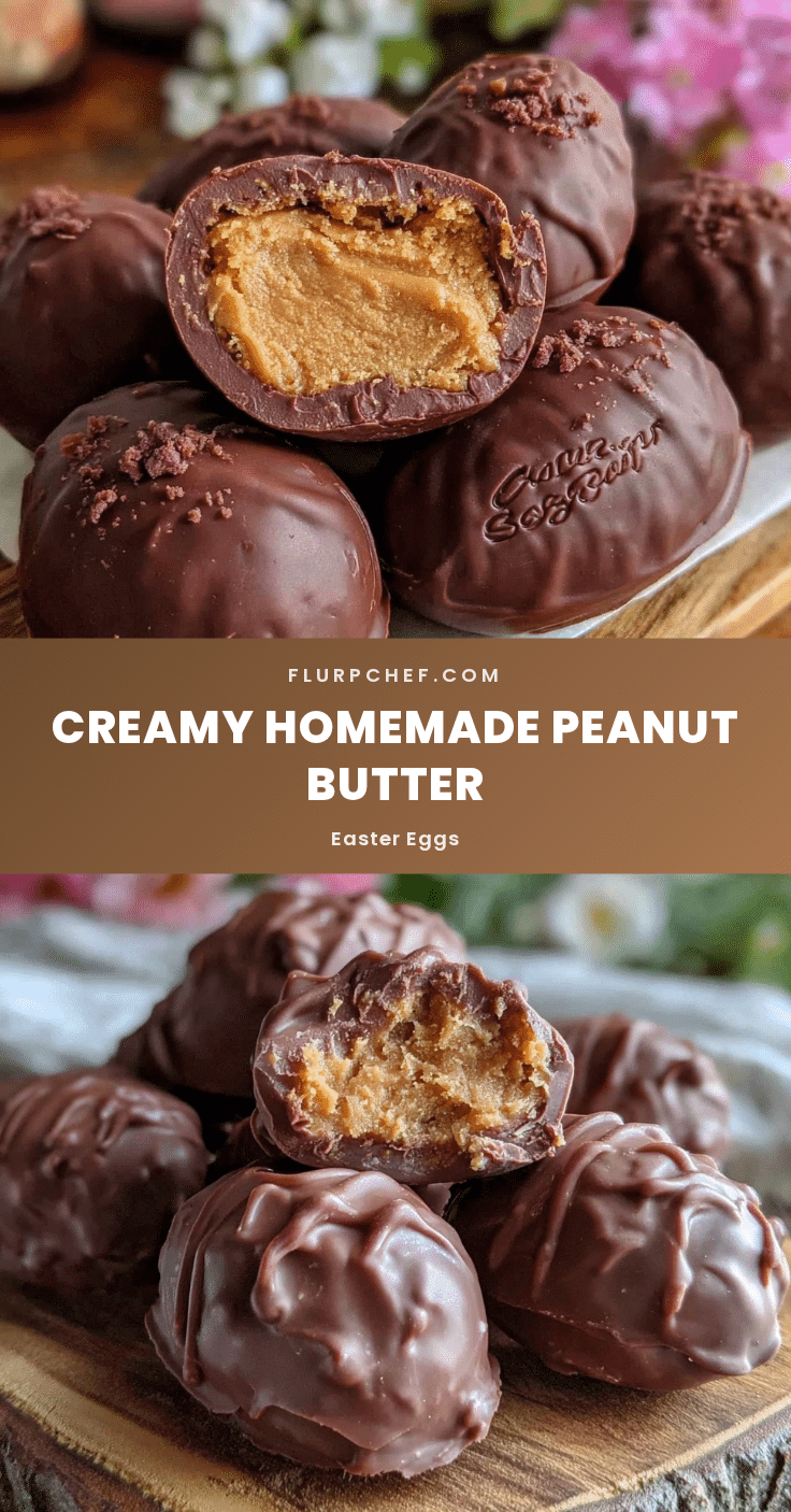 creamy homemade peanut butter Easter eggs recipe