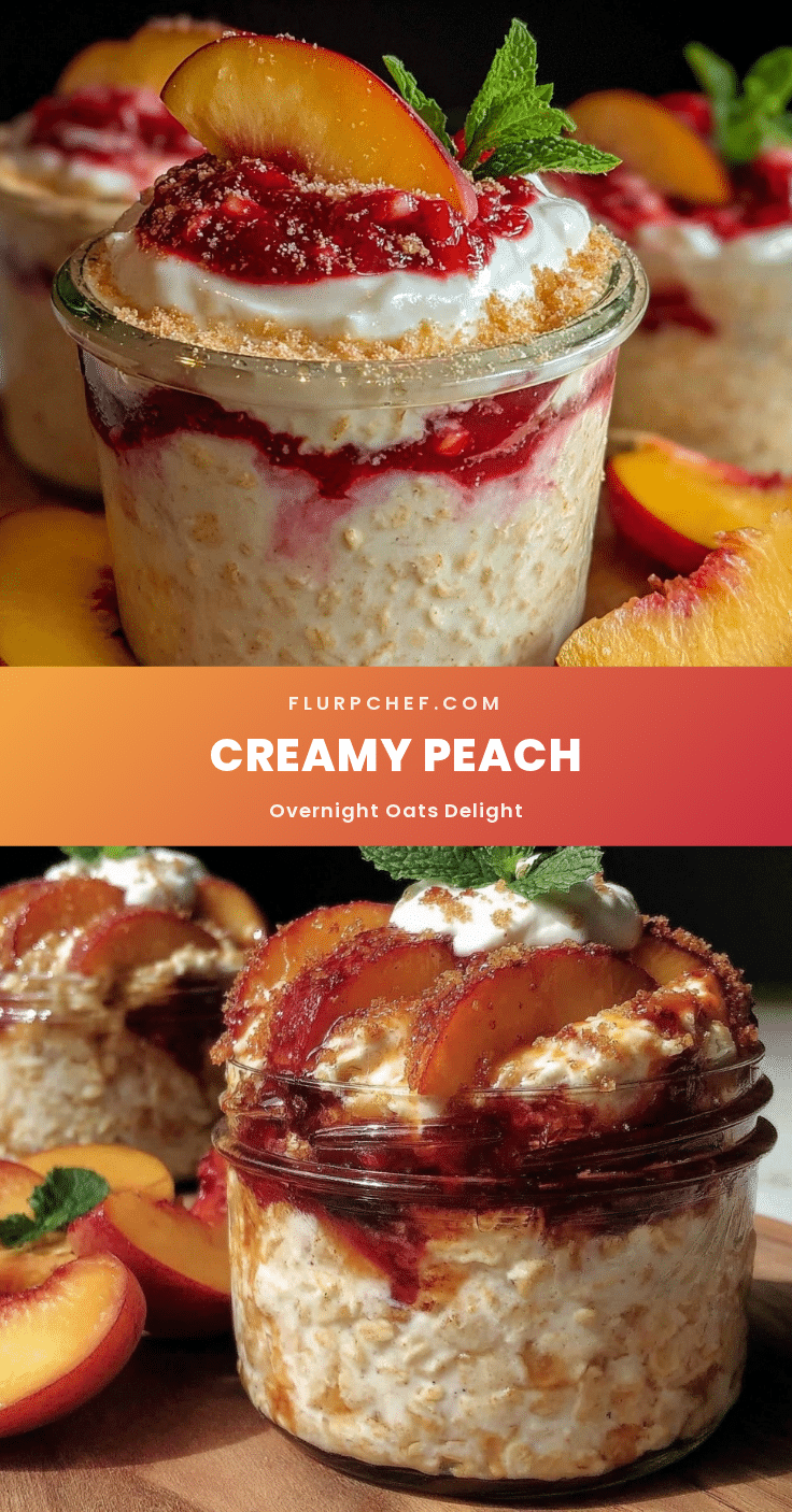 creamy overnight oats with peaches recipe