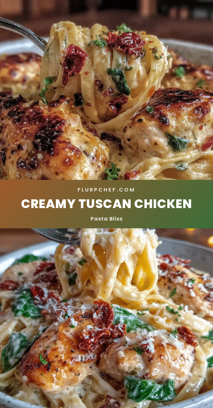 creamy tuscan chicken pasta recipe