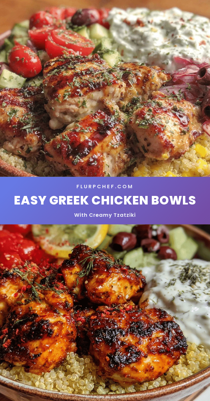 easy greek chicken bowls recipe