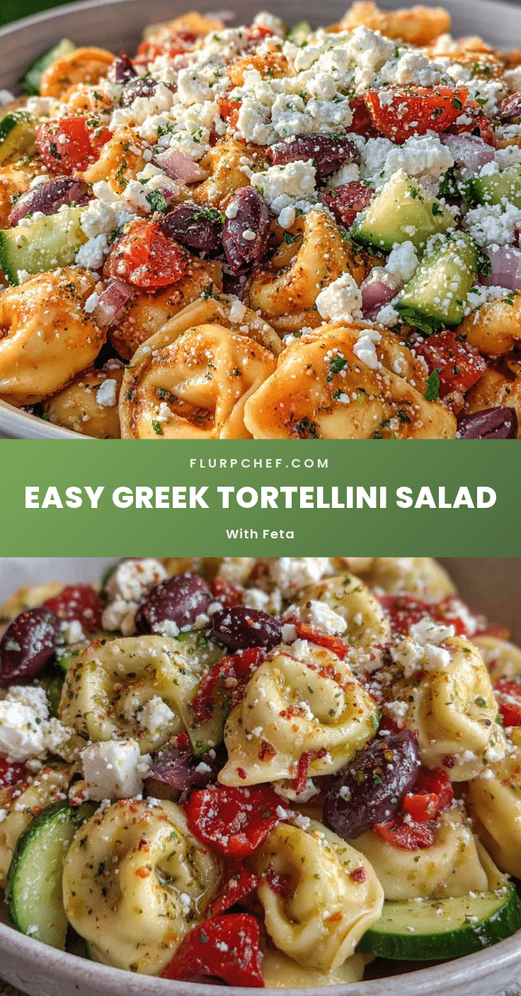 easy Greek tortellini pasta salad recipe