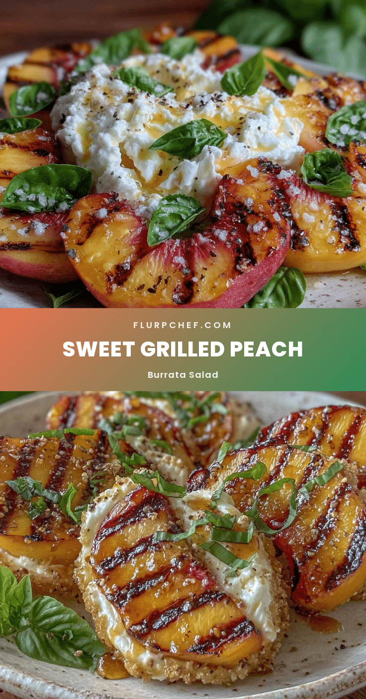 fresh grilled peach and burrata salad recipe