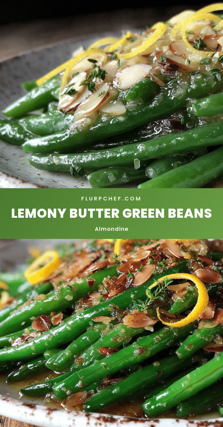 fresh lemon butter green beans almondine recipe