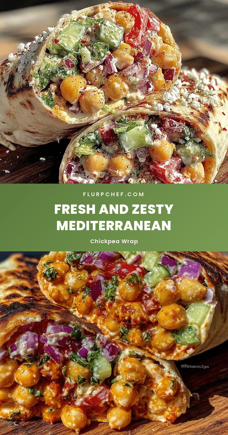 fresh Mediterranean chickpea salad wrap recipe