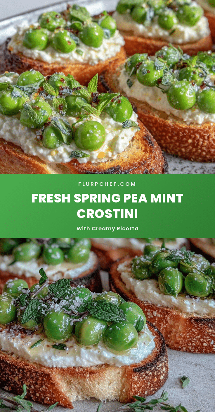 fresh spring pea and mint crostini recipe