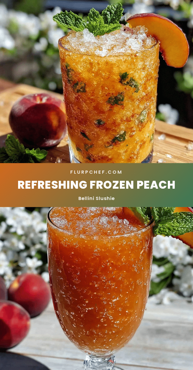 frozen peach bellini slushie recipe