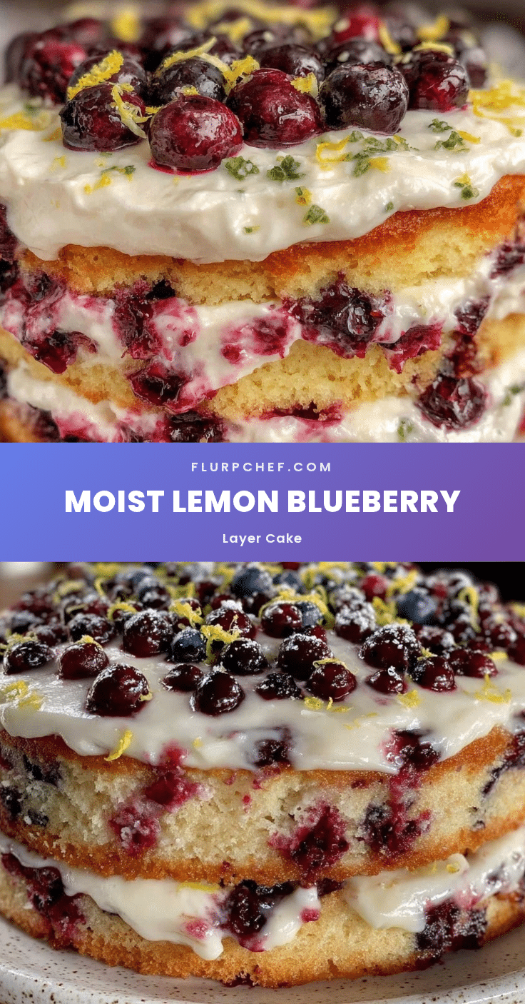 moist lemon blueberry layer cake recipe