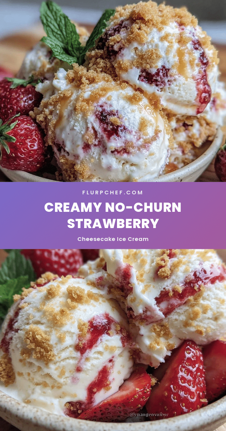 no-churn strawberry cheesecake ice cream recipe