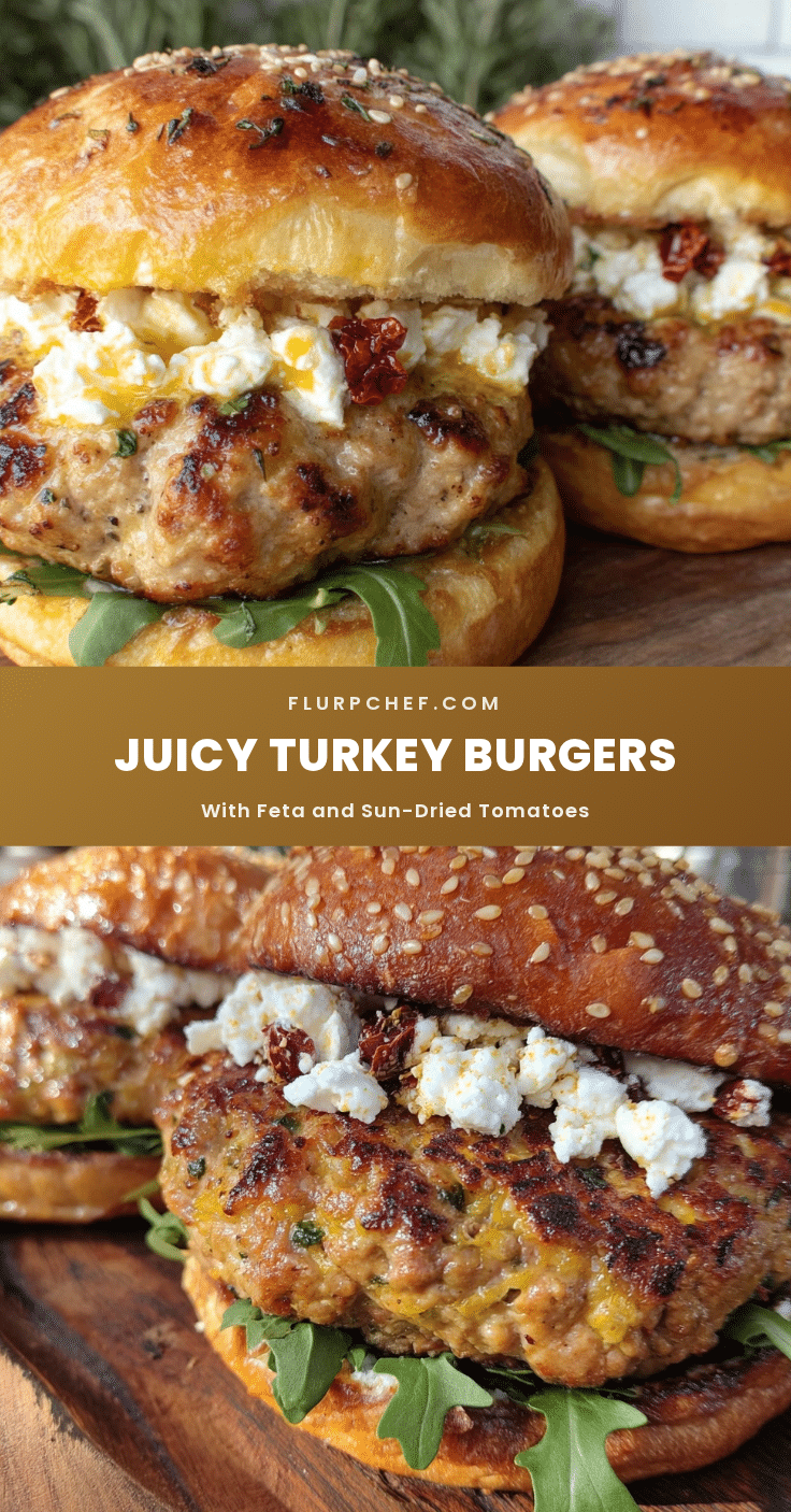 turkey burgers with feta and sun-dried tomatoes recipe
