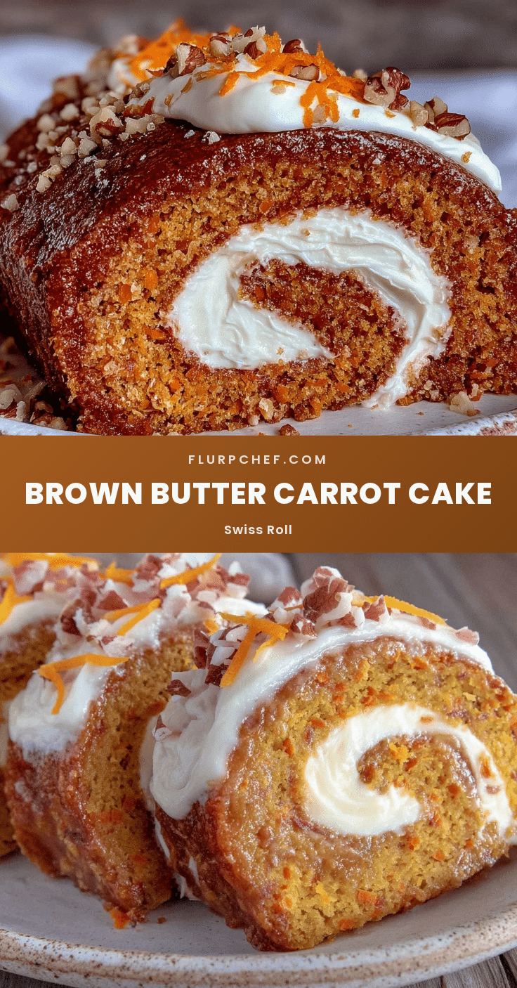 brown butter carrot cake swiss roll recipe