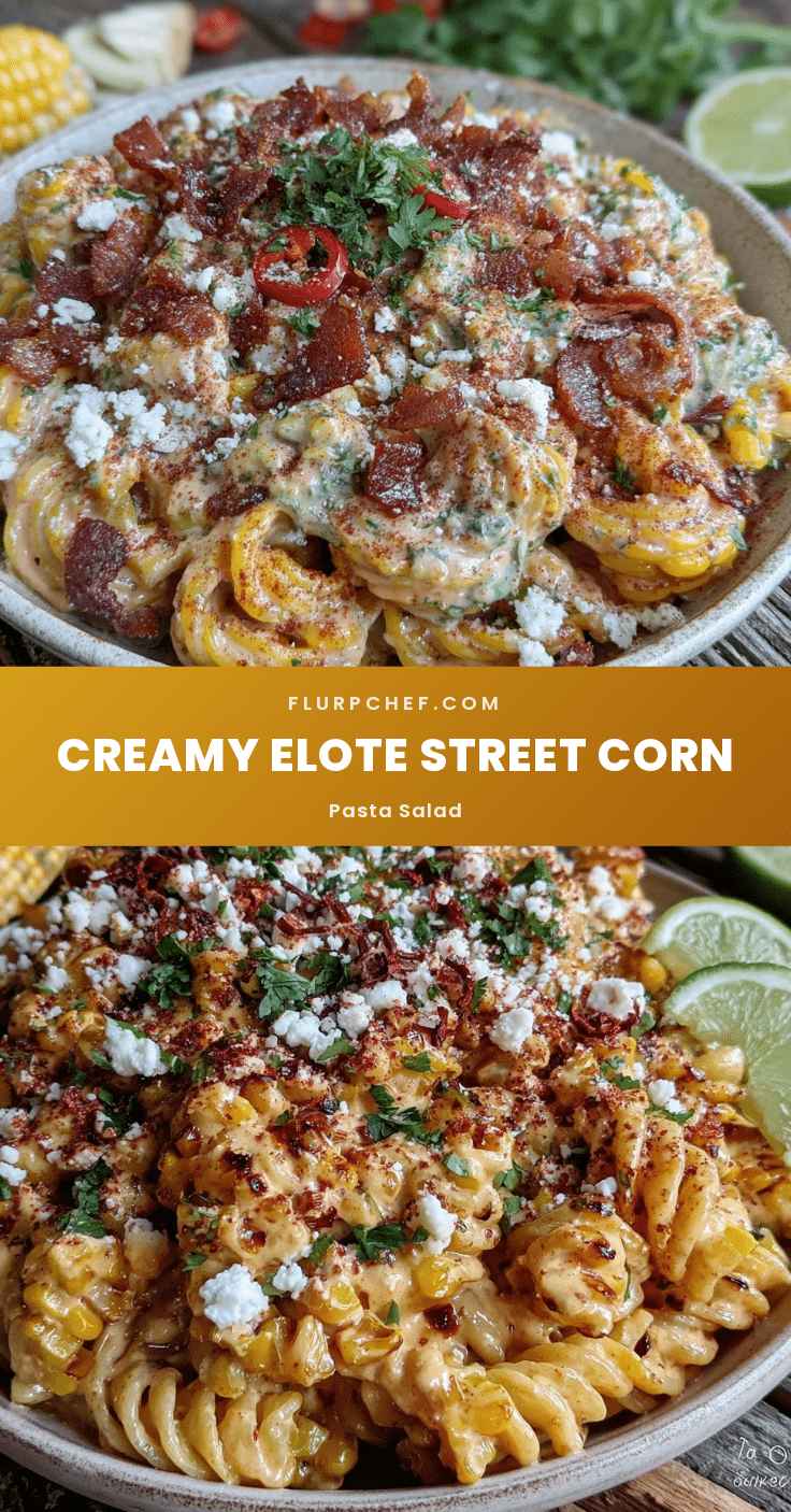 creamy elote street corn pasta salad recipe