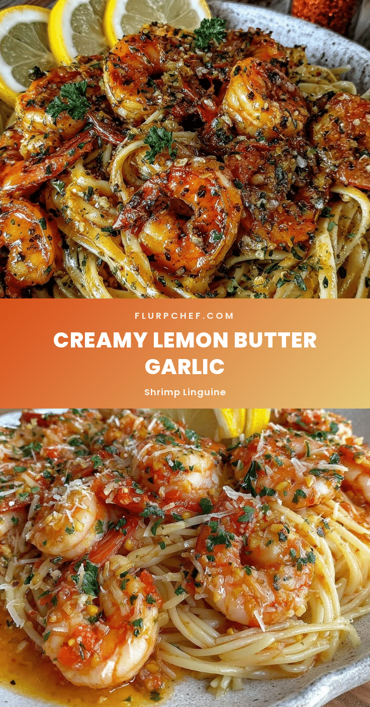creamy lemon butter garlic shrimp linguine recipe