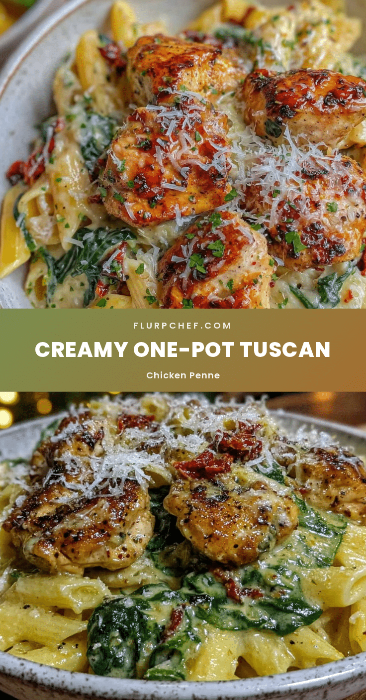 creamy one-pot Tuscan chicken penne recipe
