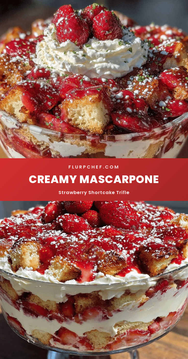 creamy strawberry shortcake trifle recipe