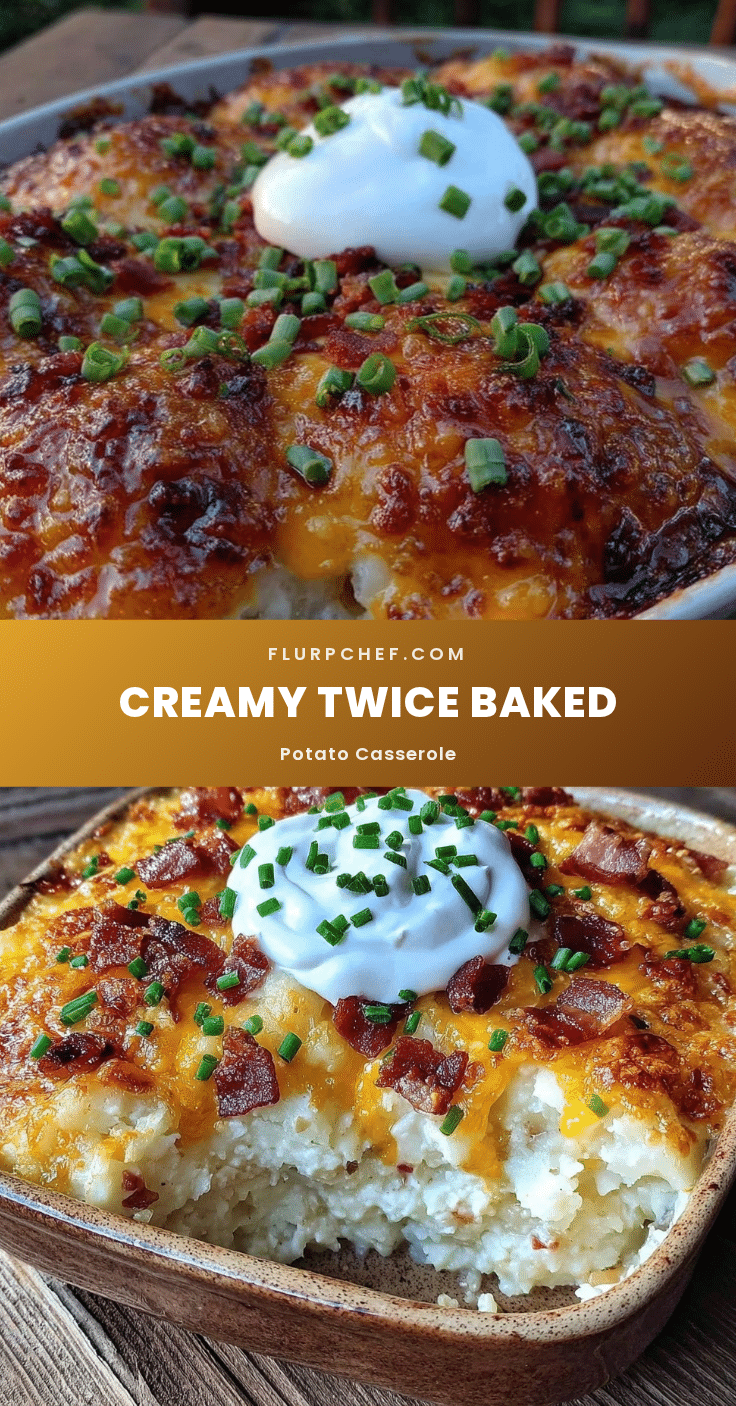 creamy twice baked potato casserole recipe