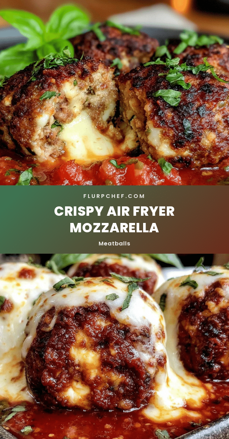crispy air fryer mozzarella stuffed meatballs recipe