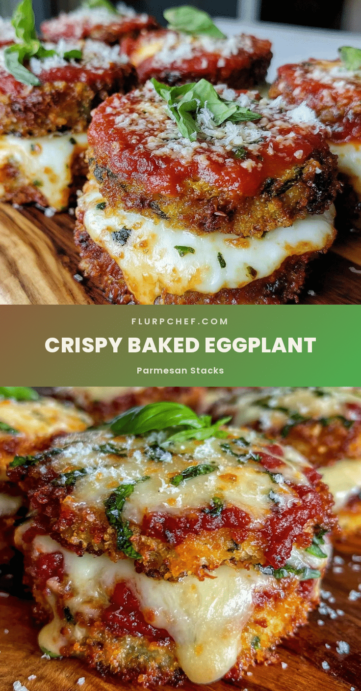crispy baked eggplant parmesan stacks recipe