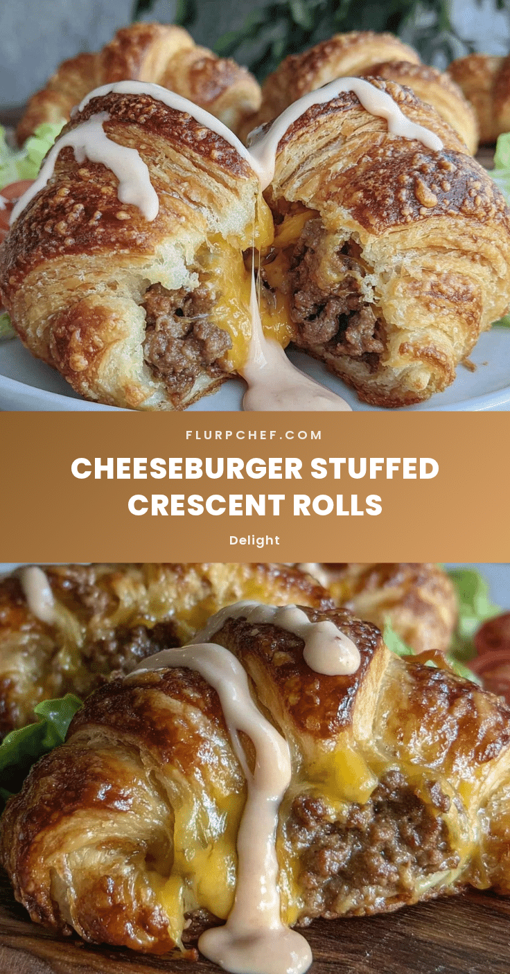crispy cheeseburger stuffed crescent rolls recipe