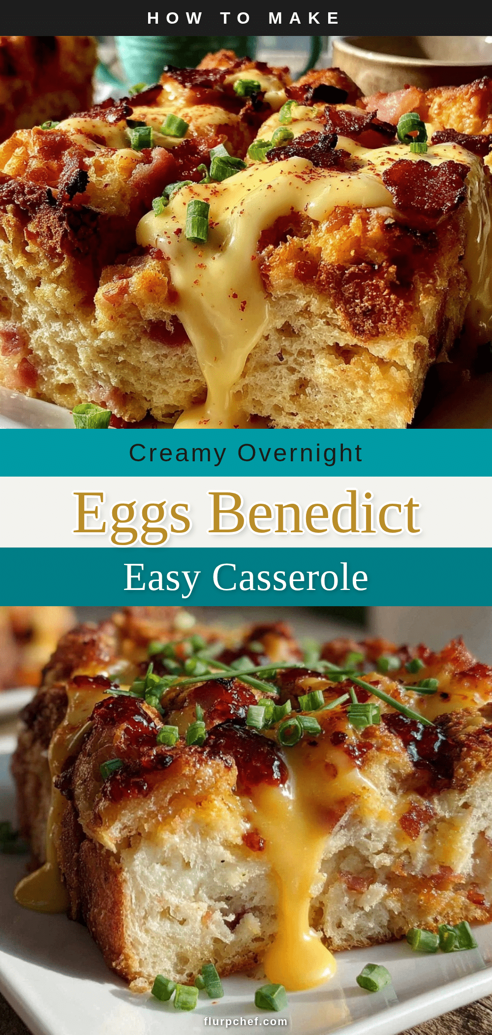 easy creamy overnight eggs benedict casserole recipe