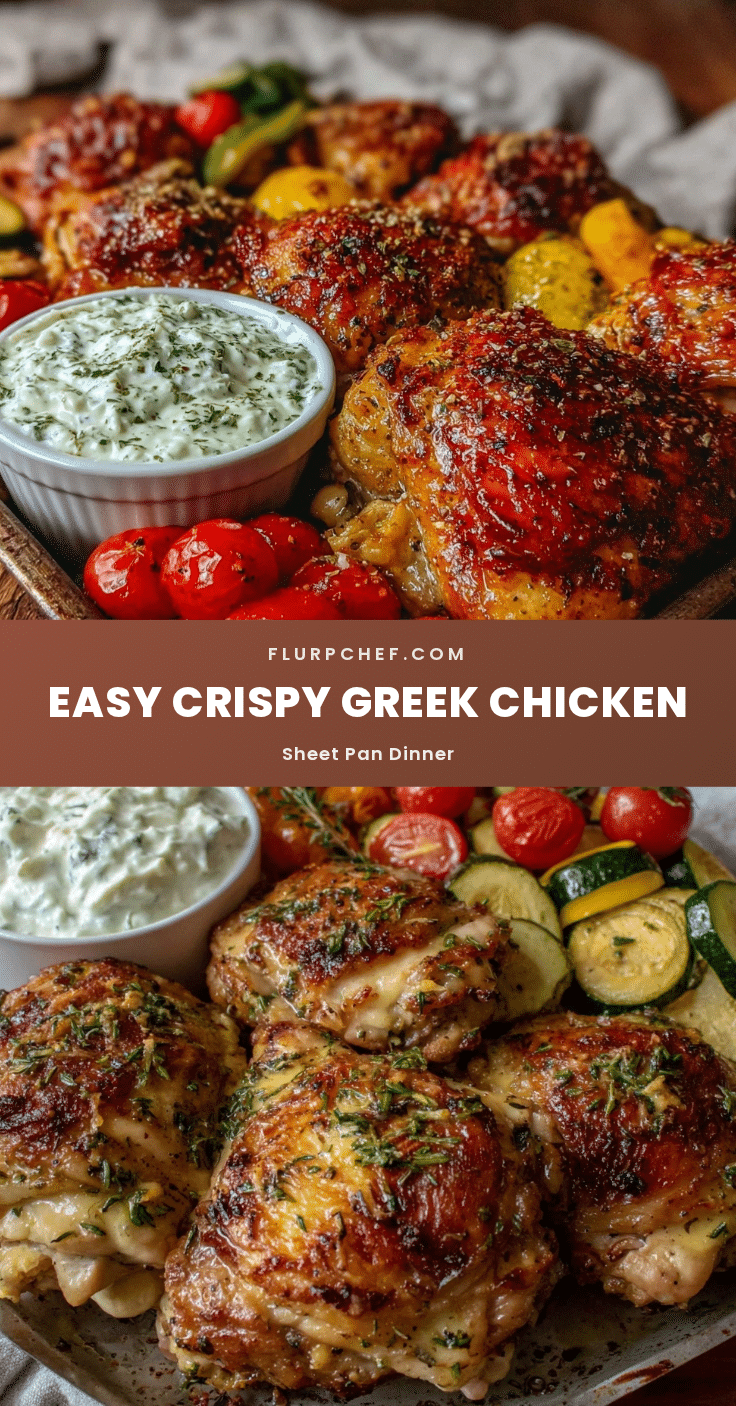 easy crispy greek chicken sheet pan dinner recipe