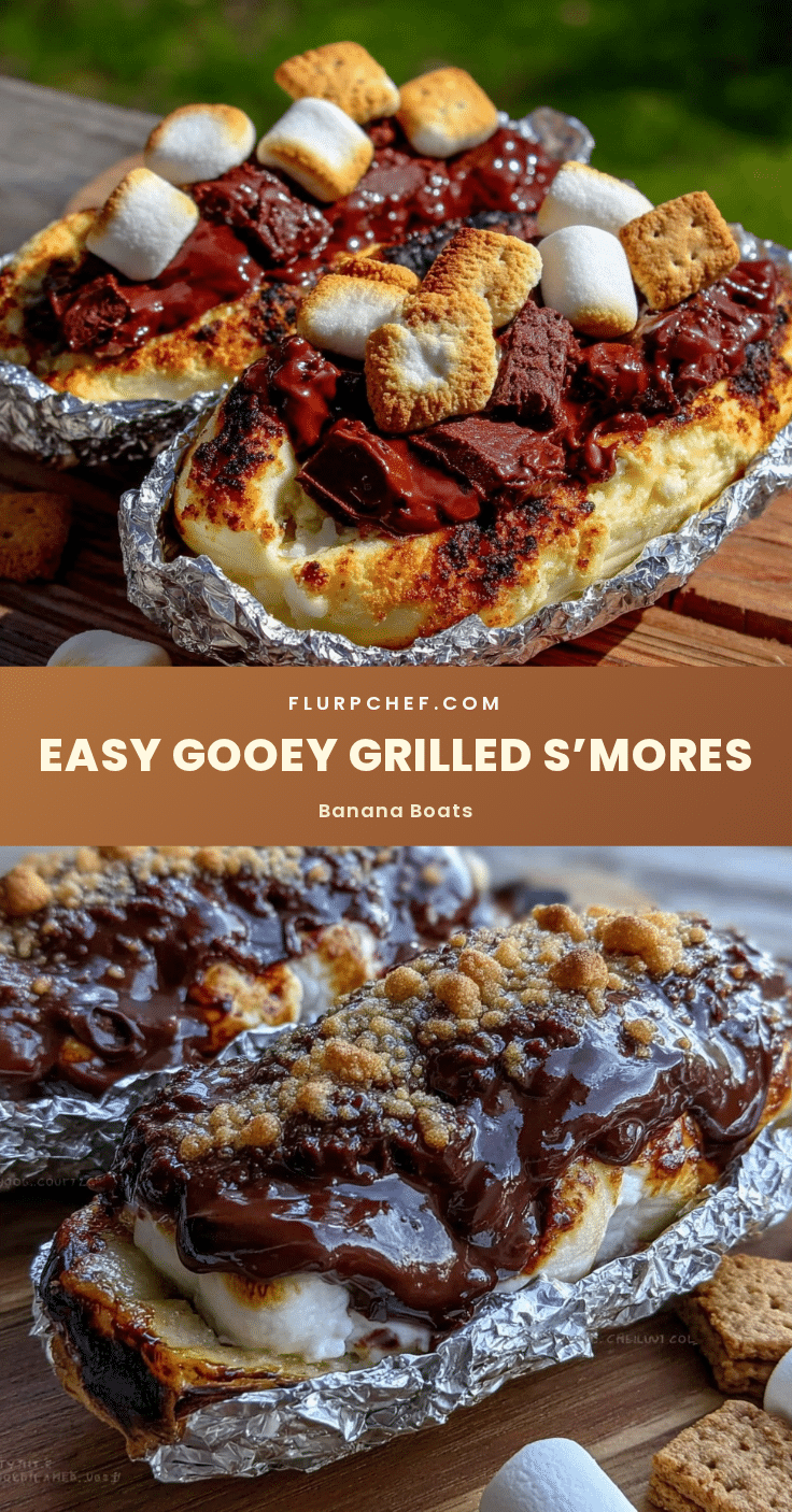 Easy Gooey S’mores Banana Boats recipe