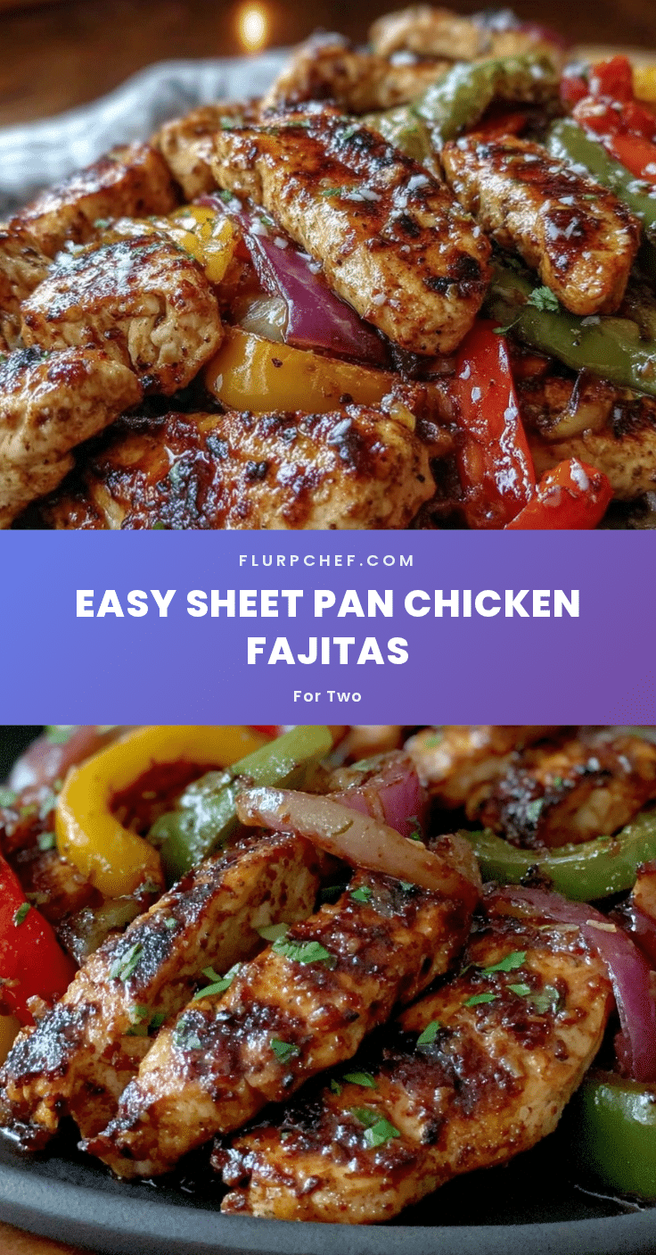 easy sheet pan chicken fajitas for two recipe