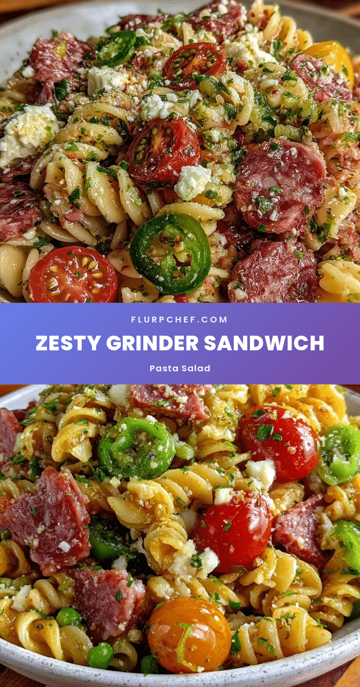 flavorful grinder sandwich chopped pasta salad recipe