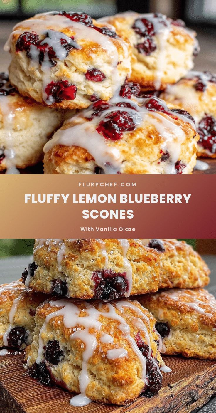 fluffy lemon blueberry scones recipe