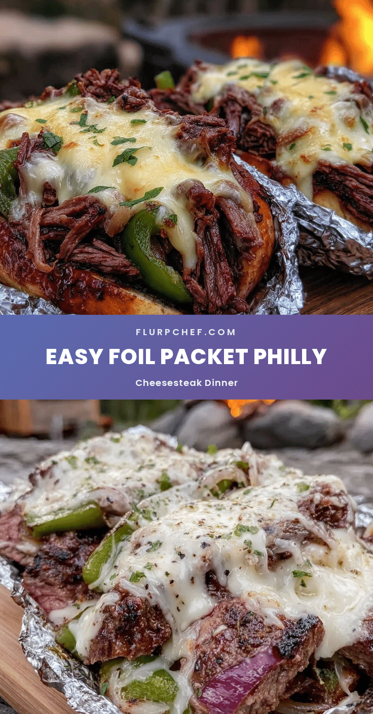 foil packet philly cheesesteak campfire dinner recipe