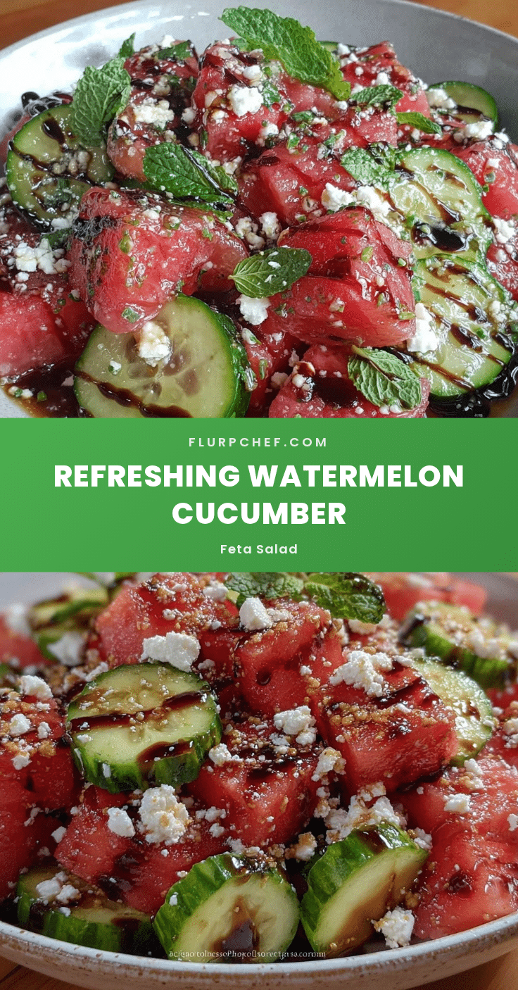 fresh cucumber watermelon feta salad recipe