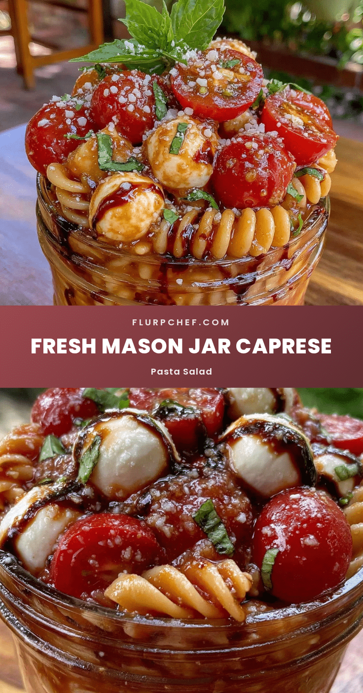 fresh mason jar caprese pasta salad recipe