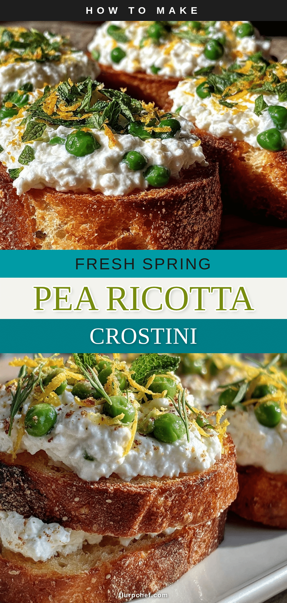 fresh spring pea ricotta crostini recipe