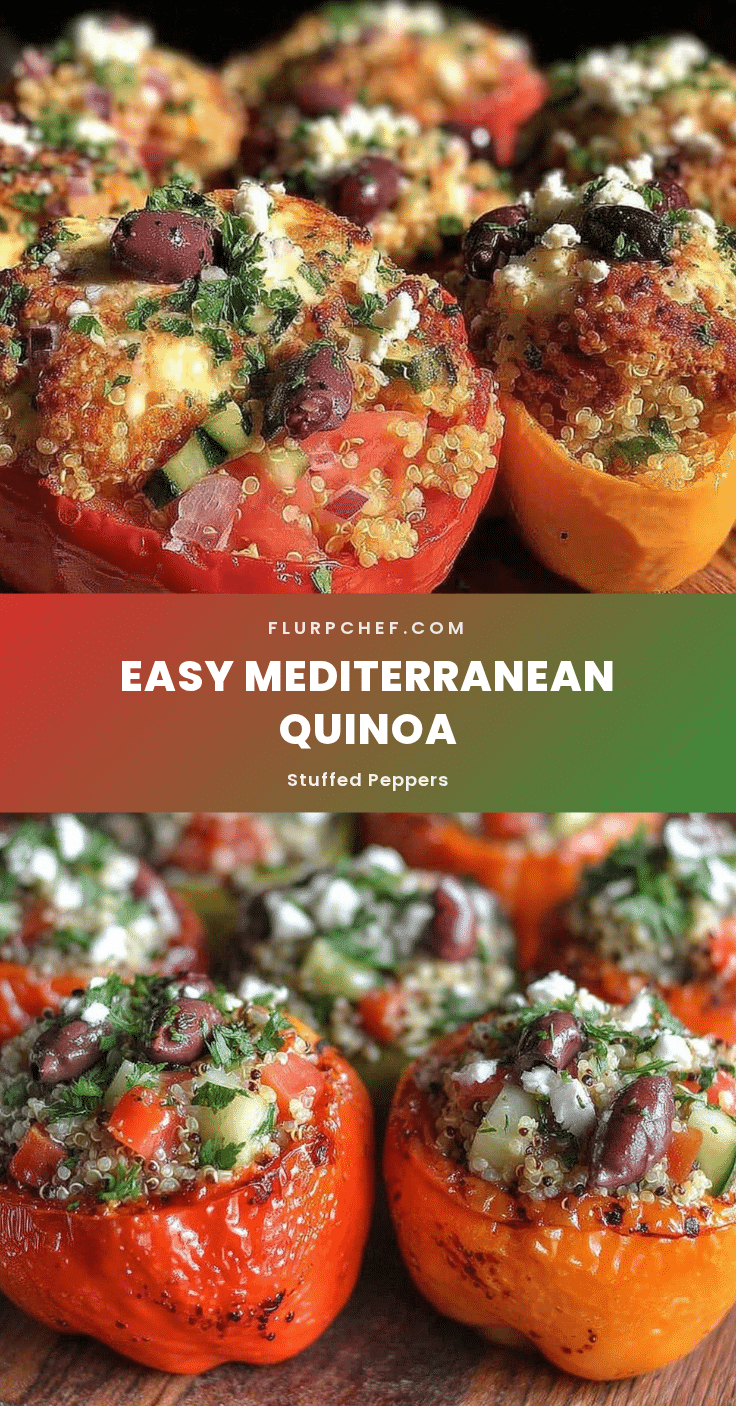healthy mediterranean quinoa stuffed bell peppers recipe