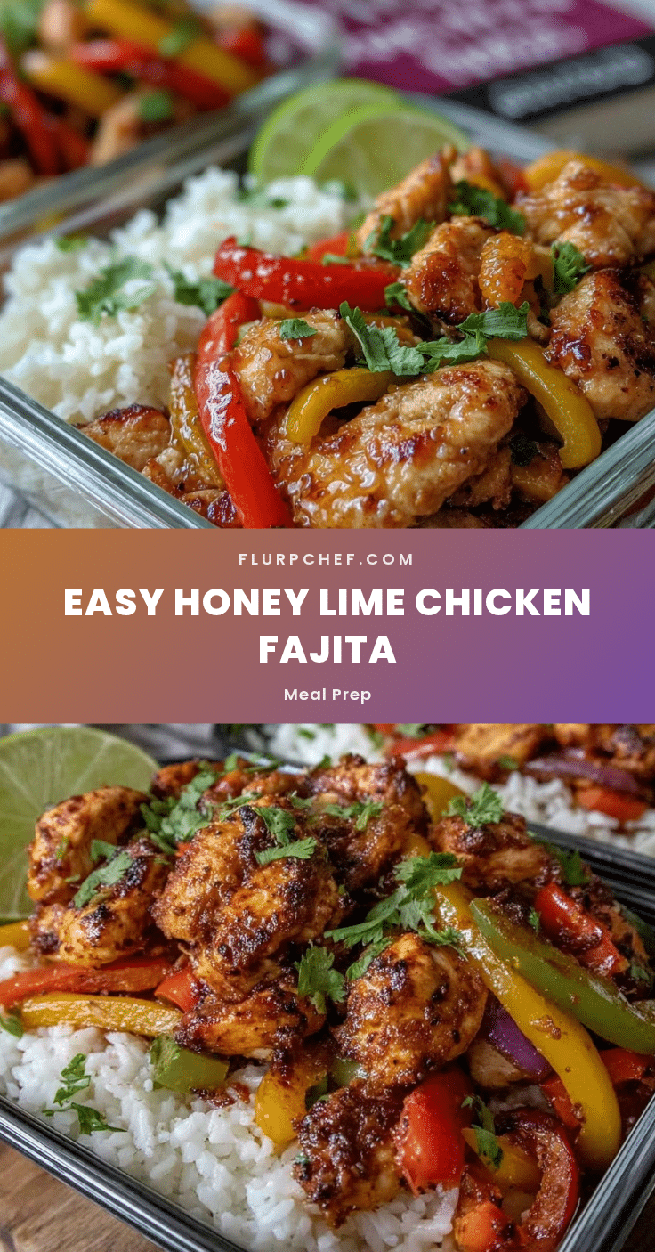honey lime chicken fajita meal prep recipe
