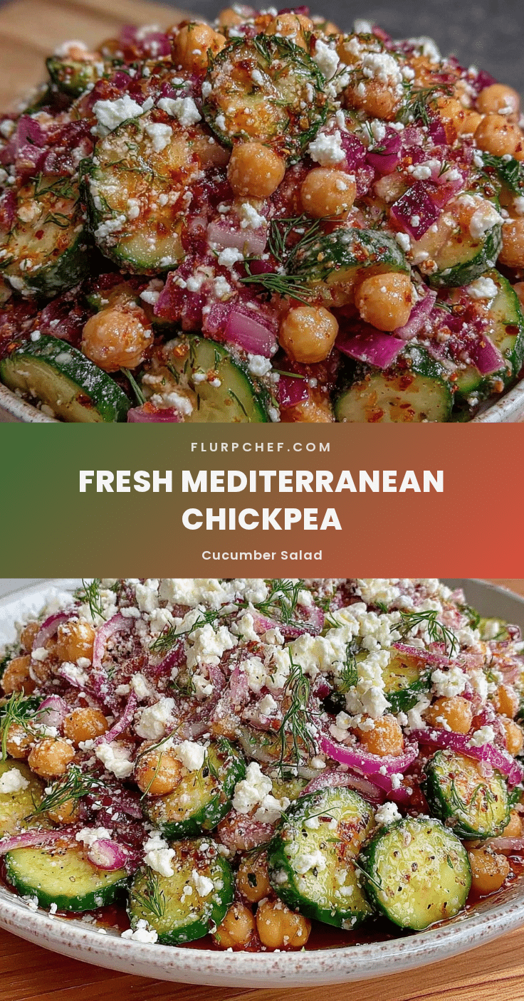 Mediterranean Cucumber Chickpea Salad recipe