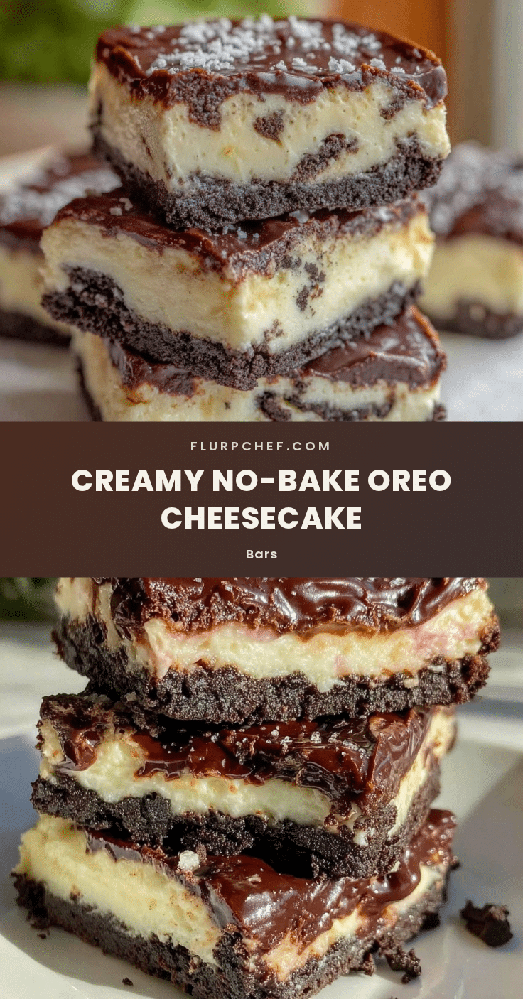 no-bake Oreo cheesecake bars recipe