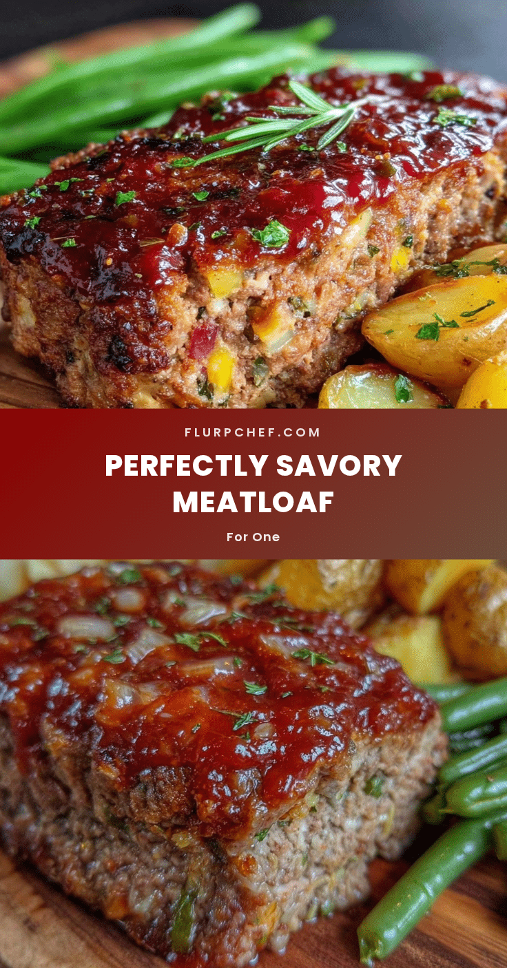 savory meatloaf for one recipe
