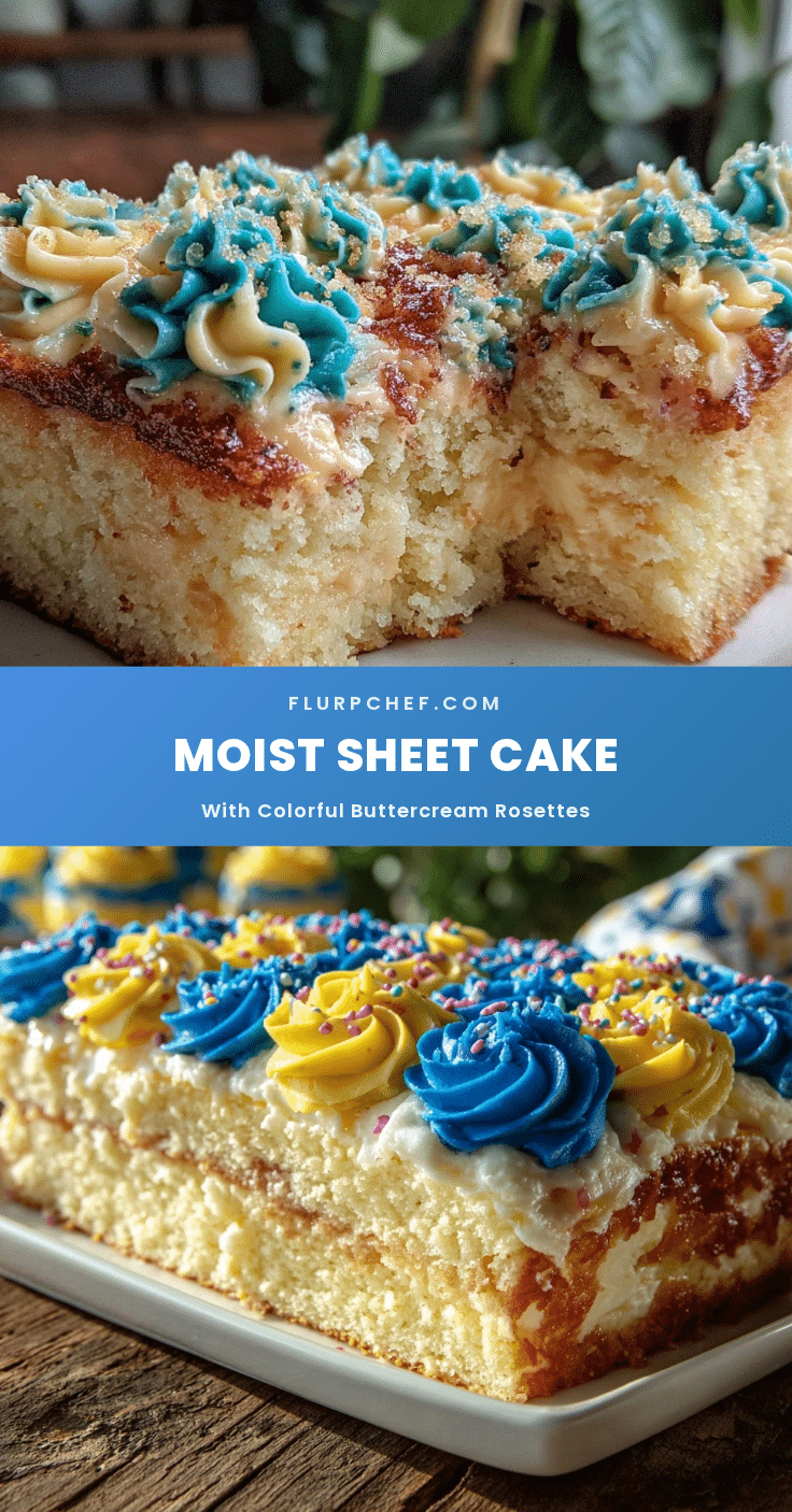 sheet cake buttercream rosettes recipe